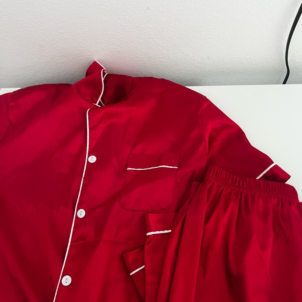 UGG Red Women's Pajama Set with White Trim